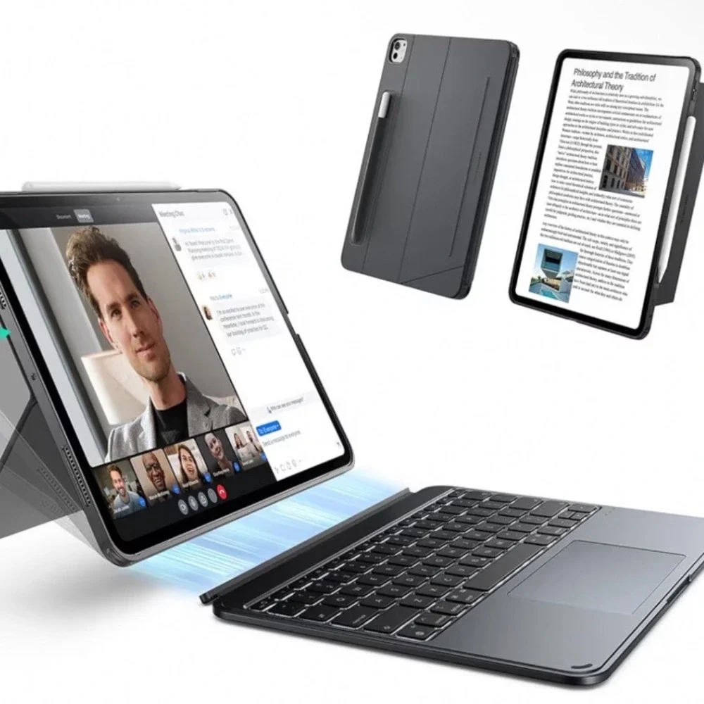 ESR NIB iPad 13 M4 Shift Magnetic Folding Keyboard Case & Cable